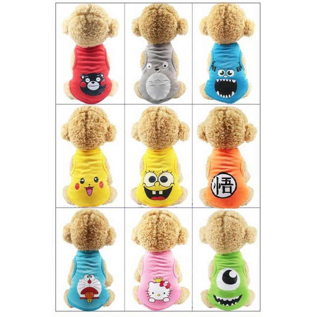 HÀNG MỚI VỀ [ĐỦ SIZE 1 - 10KG] ÁO HOẠT HÌNH CUTE DÀNH CHO THÚ CƯNG