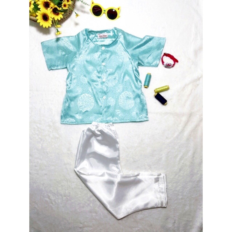 Bộ bà ba gấm Thọ cho bé