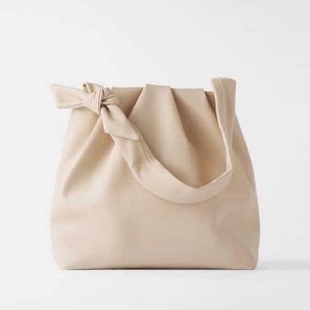 Set túi be + váy đen