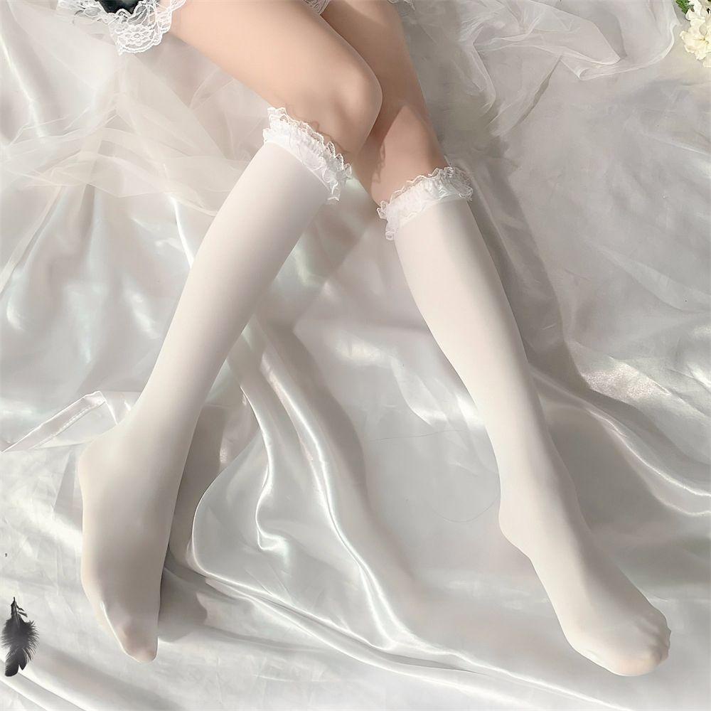 AROMA Vớ Phối Ren Phong Cách Lolita Nhật Bản Ngọt Ngào Gợi Cảm Cho Nữ