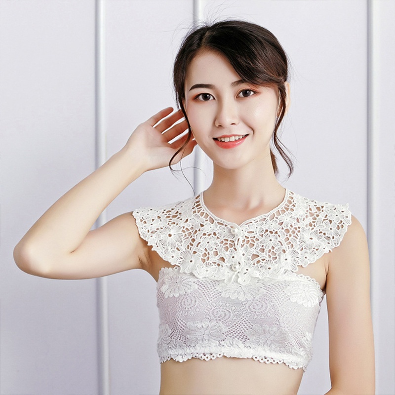 Cổ Áo Rời Cổ Tròn Chất Liệu Cotton Thời Trang Cho Nữ