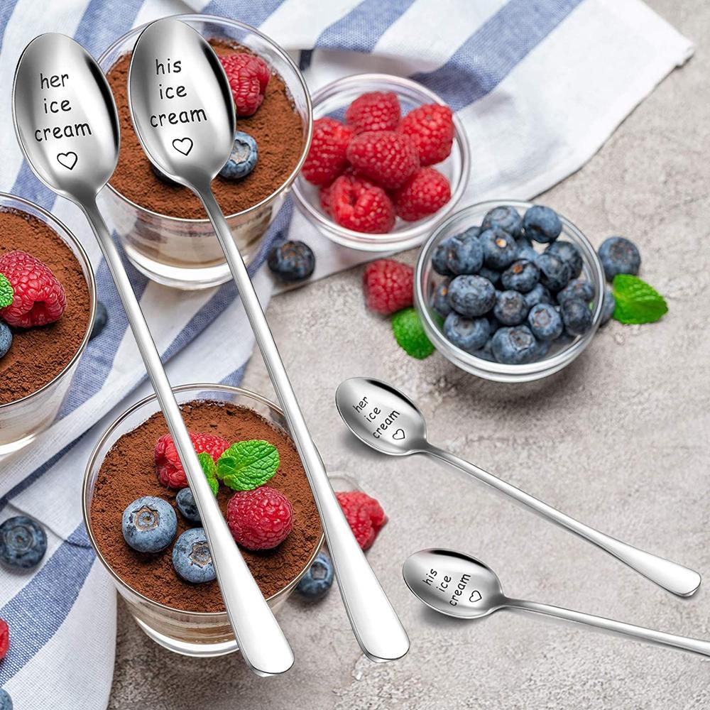 YIYU Muỗng Cà Phê Hình Cây Kem Dùng Làm Quà Tặng Năm Mới