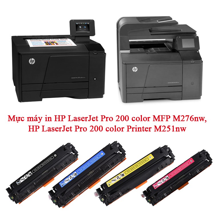 Mực cho máy in Hp Color Laserjet Pro 200 M251, M276, 7100 | Hộp mực in 131A CF210A/ CF211A/ CF212A/ CF213A