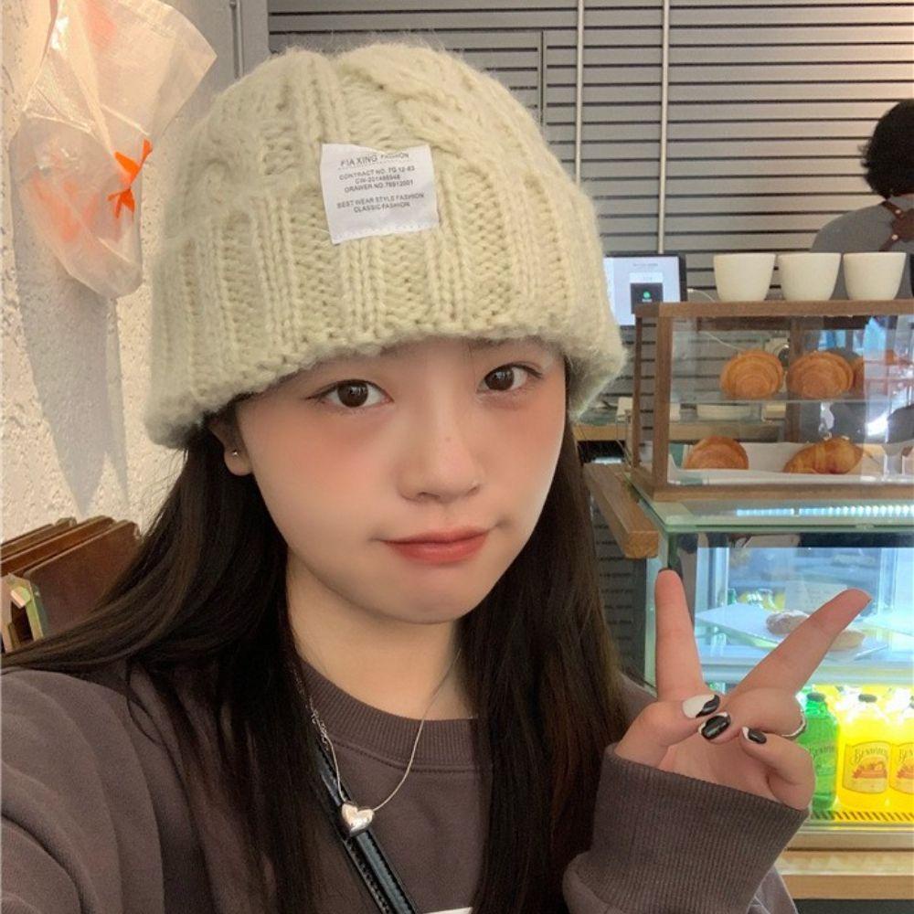 Mũ beanie Dệt Kim Phong Cách Hàn Quốc Thời Trang Mùa Đông Ấm Áp
