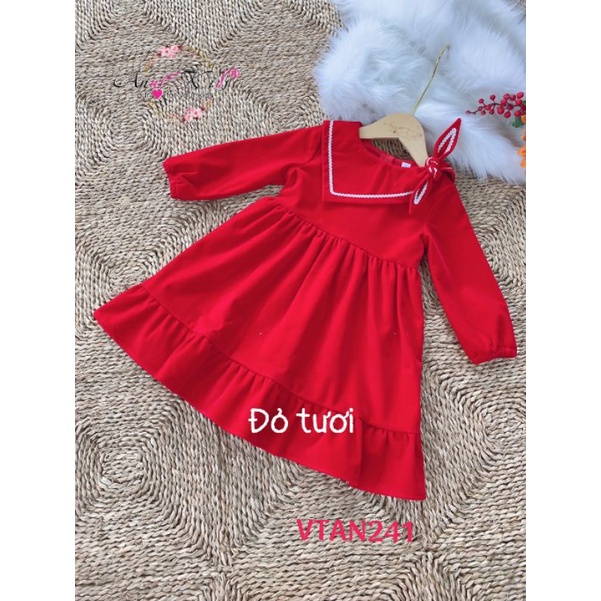 Váy nhung Anni Kids cho bé gái lớn (20-36kg) vải nhung cứng cao cấp