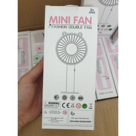 Quạt Mini KÈM Chân Đứng Pin 3h + SẠC + PIN