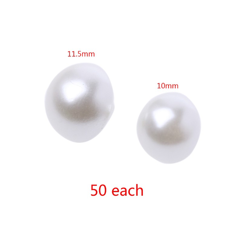 Set 50 hạt nút ngọc trai nhân tạo dùng để trang trí áo quần/đồ thủ công đẹp mắt