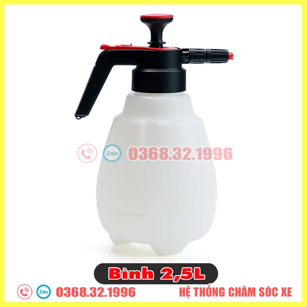 Bình Xịt Bọt Tuyết Cầm Tay - Bình Tạo Bọt Cho Xe Máy, Xe Ô Tô 1.8L 2.5L - Áp Suất Cao, 3 Chế Độ Điều Chỉnh Tia Phun