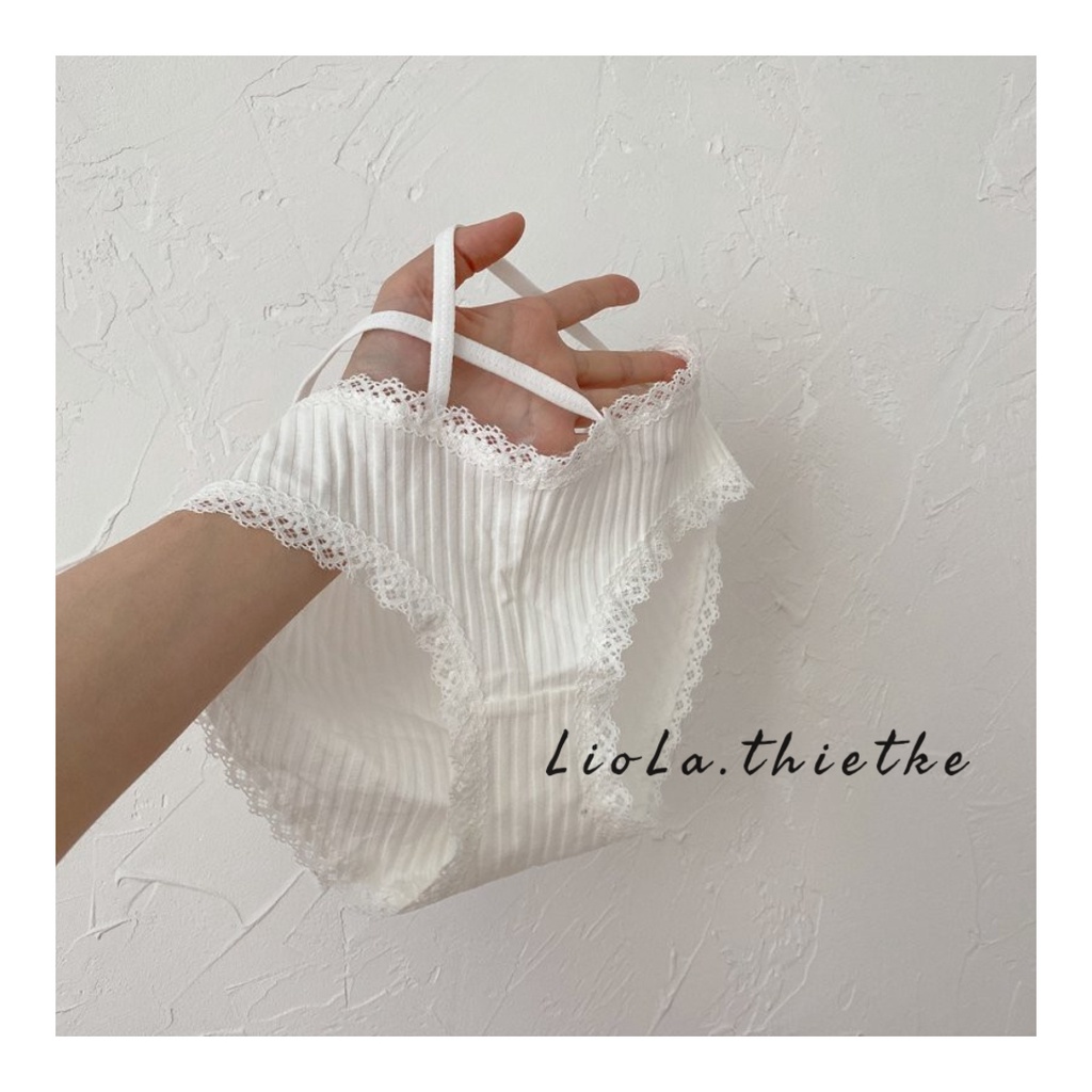 Quần Lót Nữ | Quần Lót Nữ Cotton Viền Ren Đan Dây Chéo Kháng Khuẩn Sexy Quyến Rũ | LIOLA | BigBuy360 - bigbuy360.vn