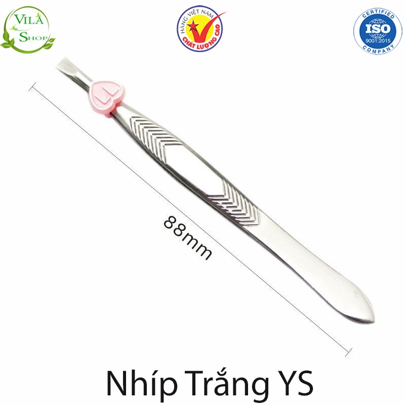 Nhíp Nhổ Lông Mày, Nhíp Đa Năng Nhổ Tóc Bạc YLA Màu Trắng - Thép Không Gỉ Hàng Chuẩn, Đẹp, Bám Tốt