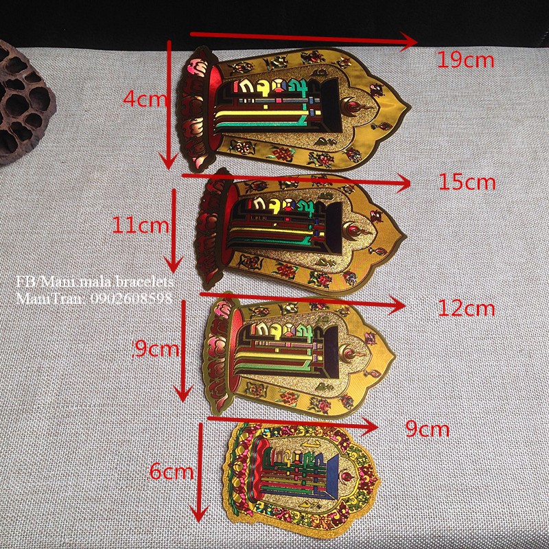 Miếng dán Nhà cửa dán xe chủng tự Kalachakra cầu bình an