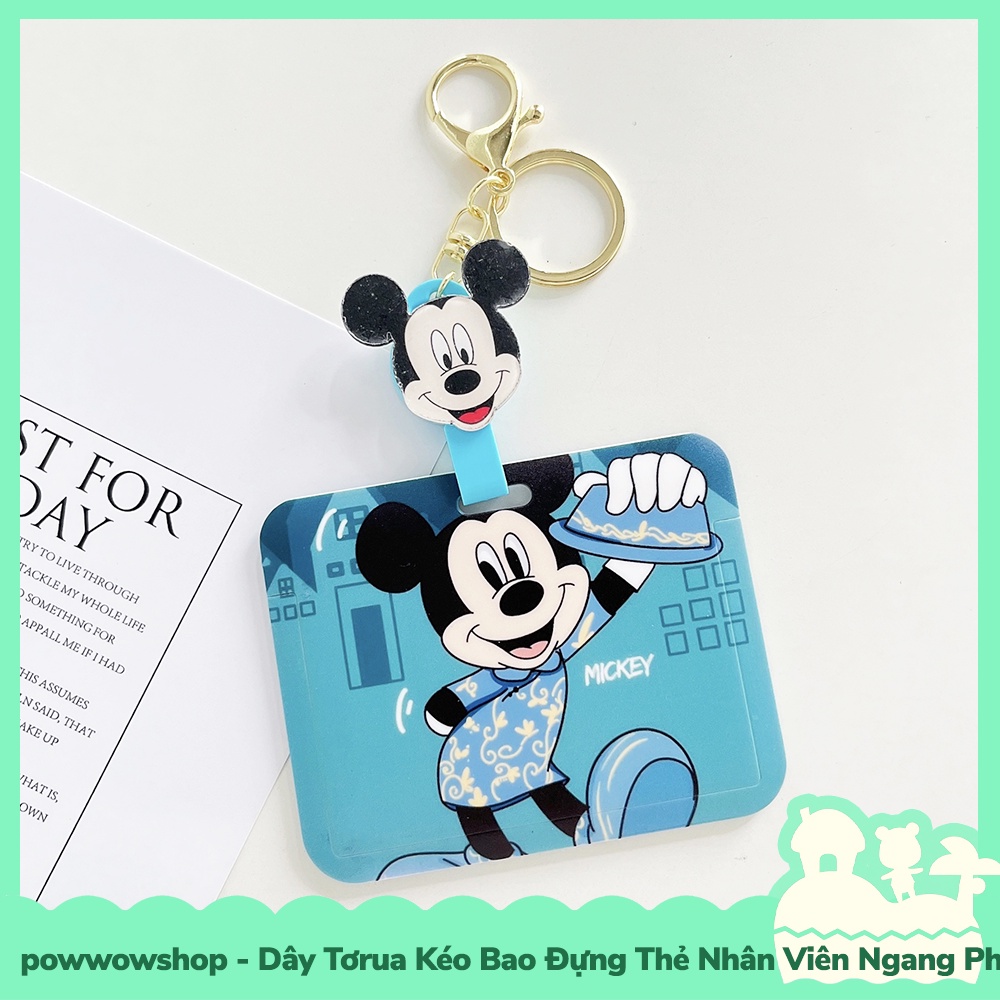 [Sẵn VN - Hỏa Tốc] Dây Tơrua Kéo Bao Đựng Thẻ Nhân Viên Ngang Nhựa PC + Acrylic Mẫu Nhân Vật Hoạt Hình Disne Life Style