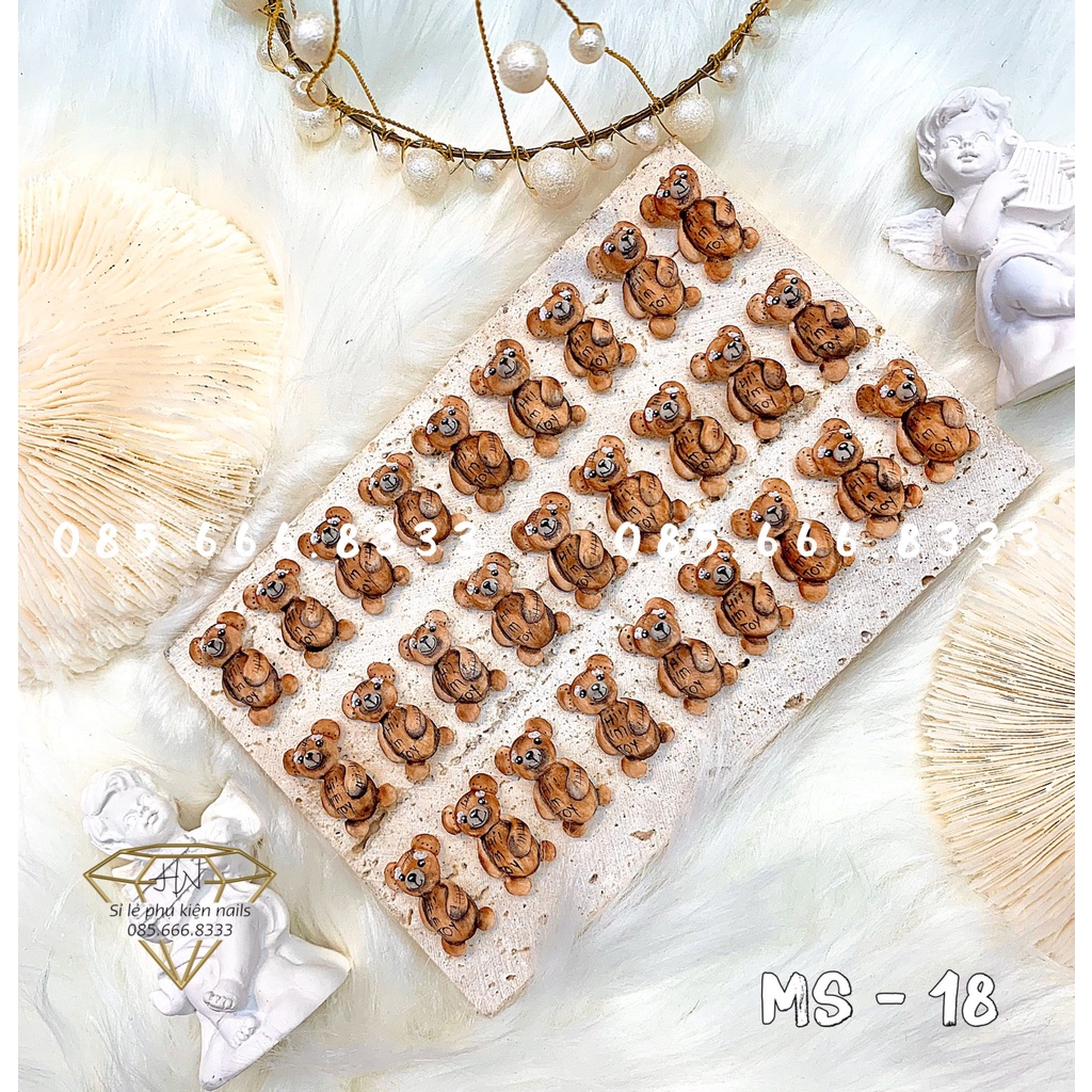 Gấu bột trang trí móng