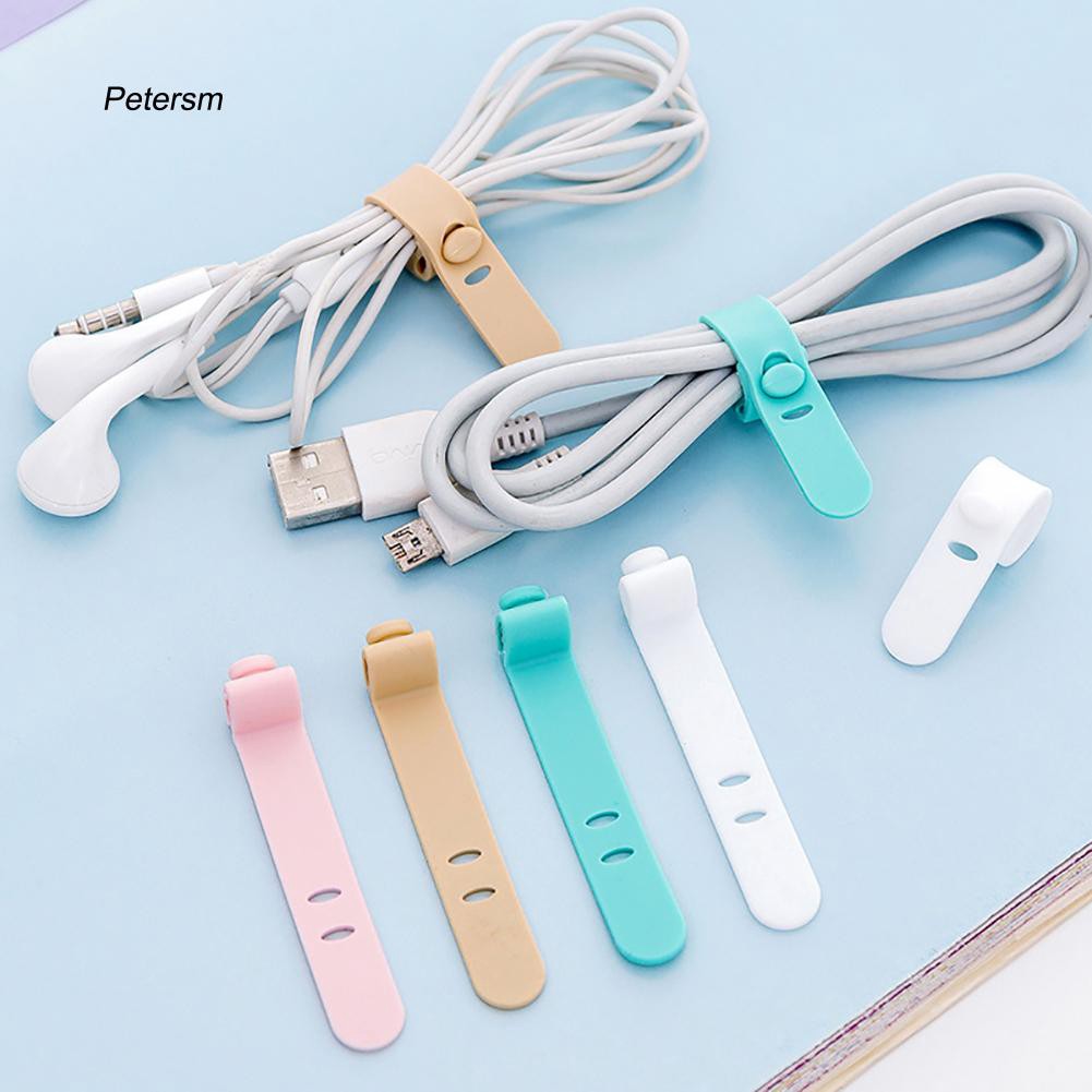 Set 4 phụ kiện quấn dây cáp/tai nghe bằng silicon tiện dụng kích thước 6cm x 1cm