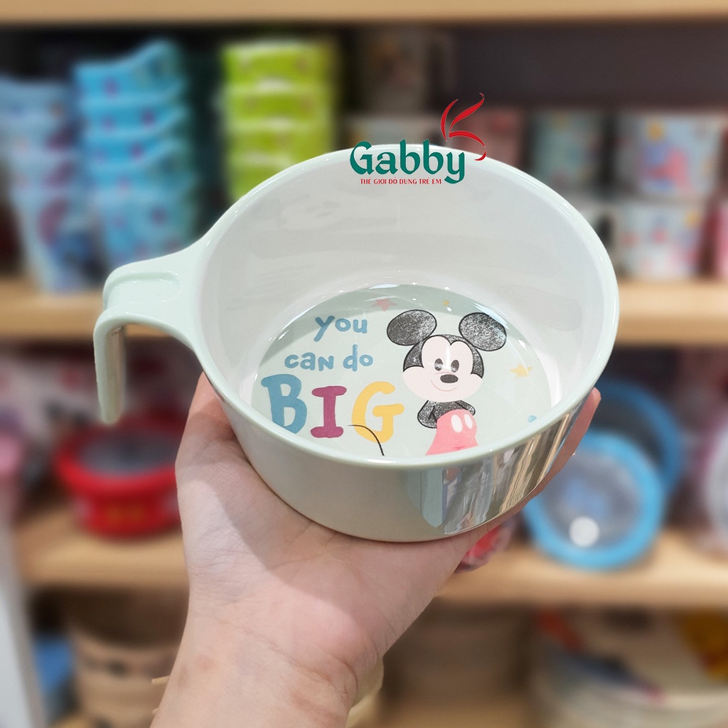 Tô Melamine tay cầm 2 màu Disney siêu đáng yêu cho bé