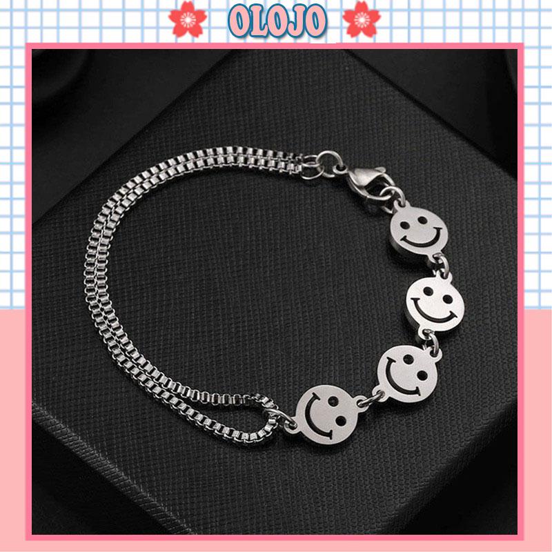 Vòng Tay Mặt Hình Mặt Cười Phong Cách Harajuku Cá Tính