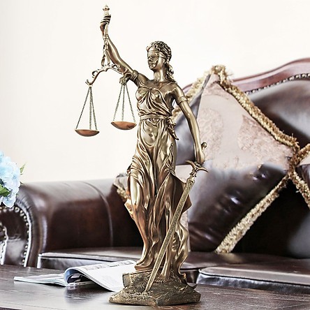 Tượng nữ thần công lý trang trí phòng khách, phòng làm việc, văn phòng luật sư