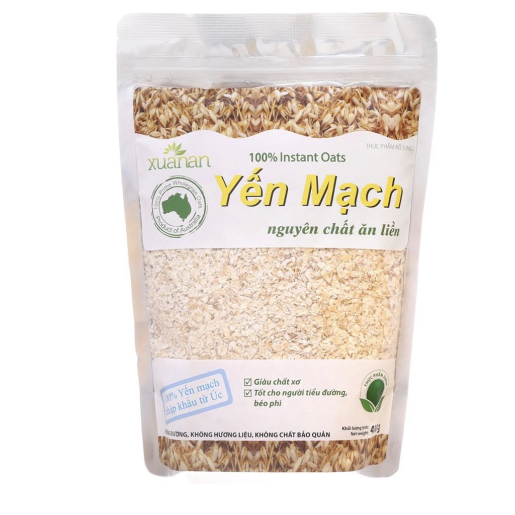 Yến mạch nguyên chất ăn liền Xuân An gói 400gr