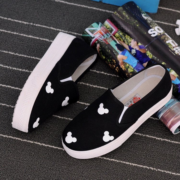 Giày slip on đế độn gấu cute - GTTG34 | WebRaoVat - webraovat.net.vn