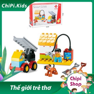 Đồ chơi Lego lắp ráp mô hình xe cứu hoả Smart Lines 77002A 20 chi tiết