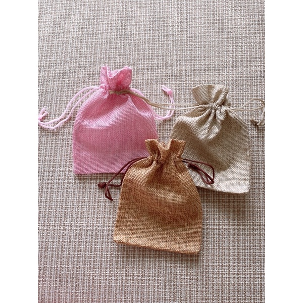 Túi vải bố dây rút nhiều màu đựng quà, phụ kiện 10*14cm