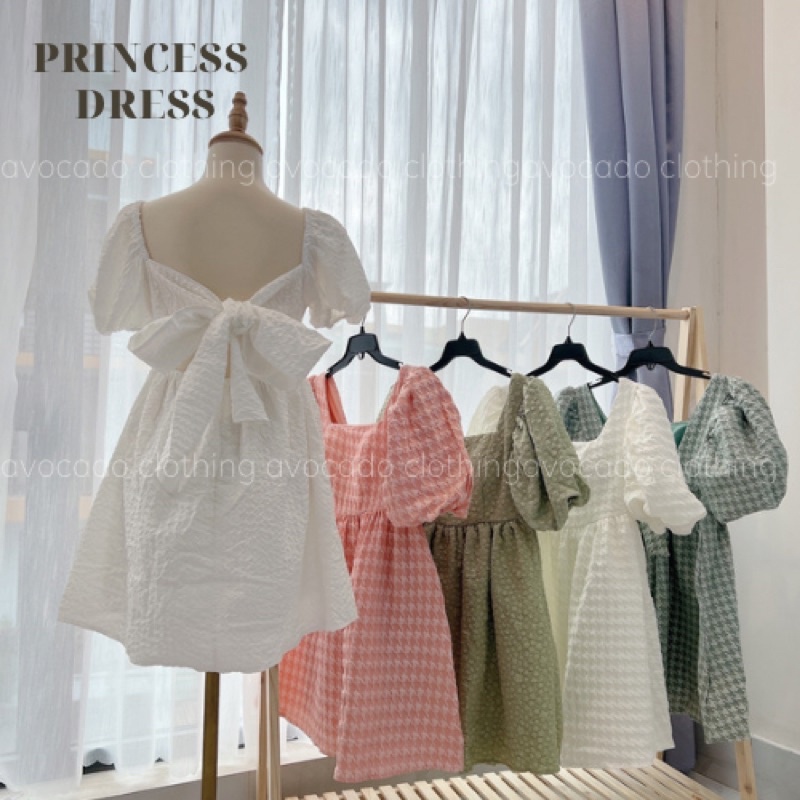 Đầm babydoll gấm xốp nơ lưng tay bồng 3 màu QUA TUẦN VỀ HÀNG LẠI💖 KÈM ẢNH THẬT