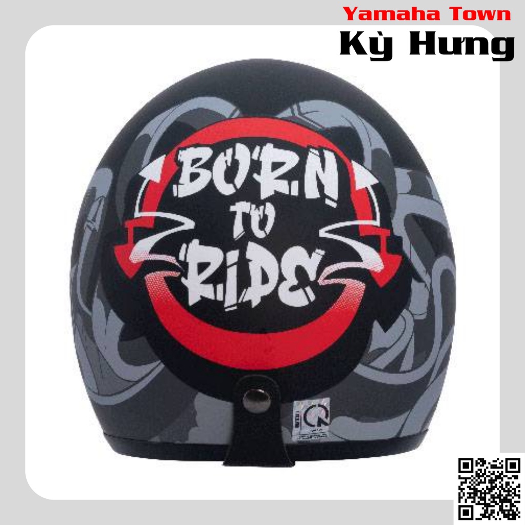 Nón bảo hiểm JET phiên bản BORN TO RIDE - chính hãng Yamaha