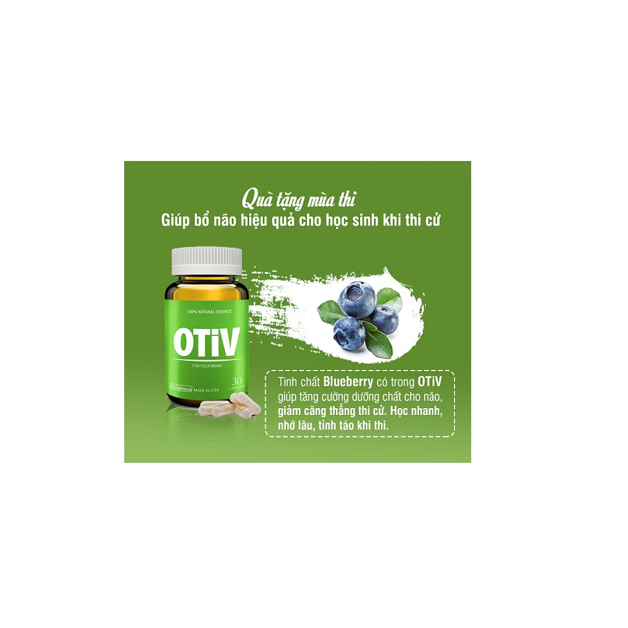 OTIV giúp bổ não cải thiện mất ngủ đau nửa đầu suy giảm trí nhớ phòng ngừa và giúp cải thiện các bệnh lý mạch máu não