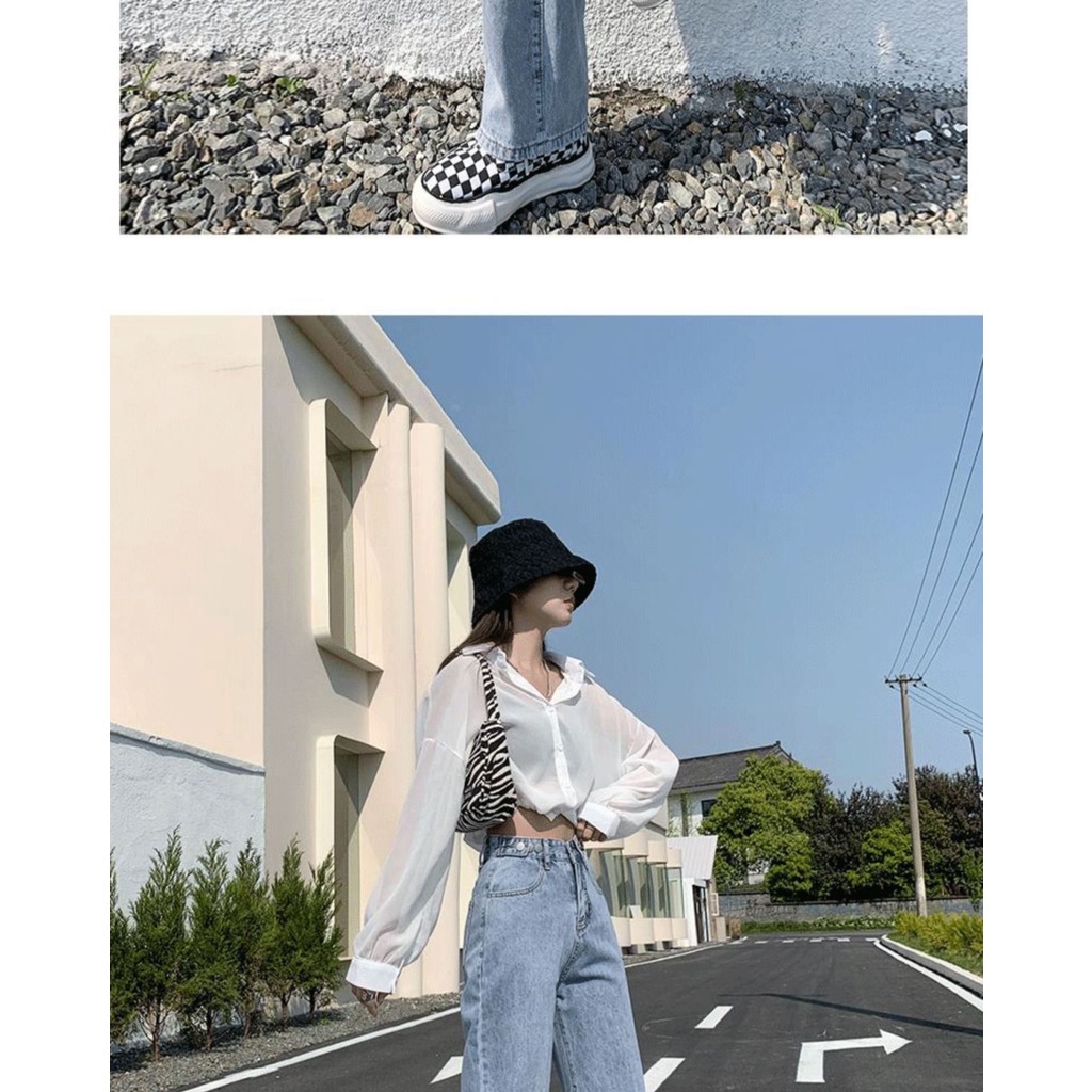 Quần Jean Nữ Ống Rộng Lưng Cao Thời Trang Mùa Hè Hàn Quốc 2022 Mới