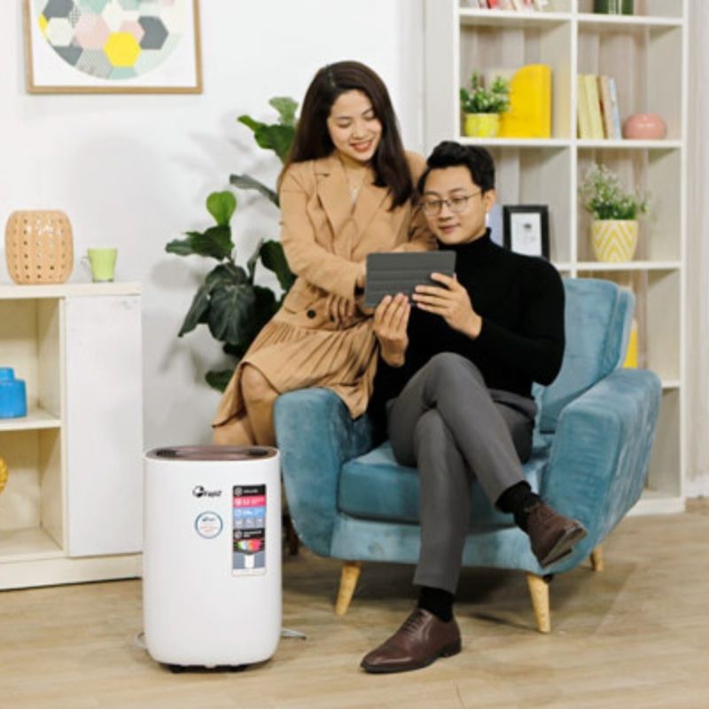 Máy hút ẩm không khí FujiE HM-912EC-N công suất hút ẩm 12L/ ngày, có khóa trẻ em công nghệ Nhật Bản bảo hành 2 năm