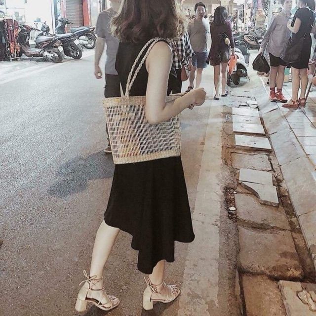 Túi cói đan thưa