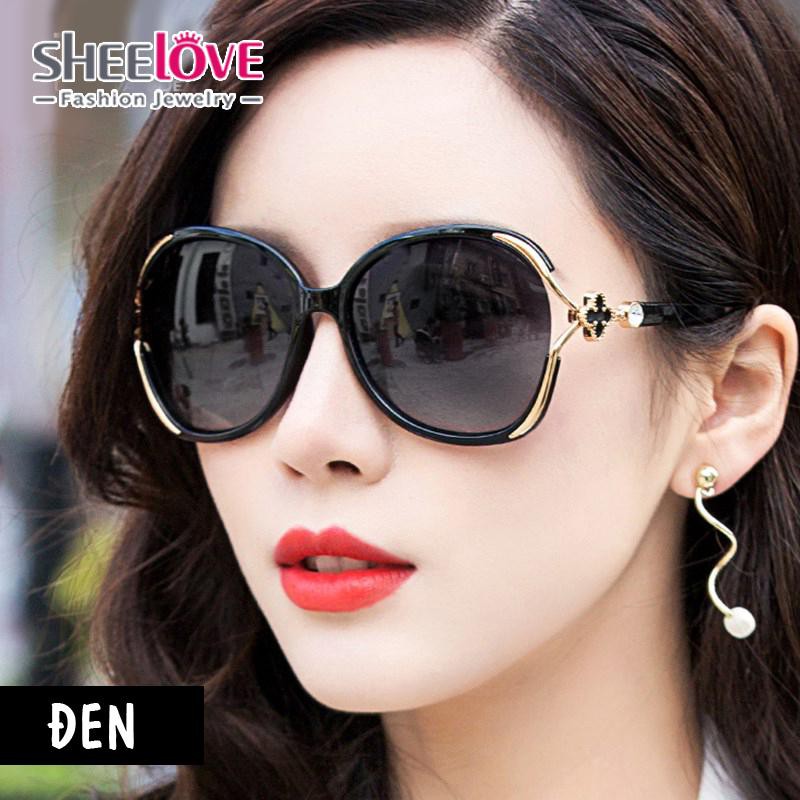 Kính mát nữ oversize gọng cỏ 4 lá Chống tia UV 400 Kính râm Mẫu mới 2019 cá tính thời trang hàn quốc K5863 | BigBuy360 - bigbuy360.vn