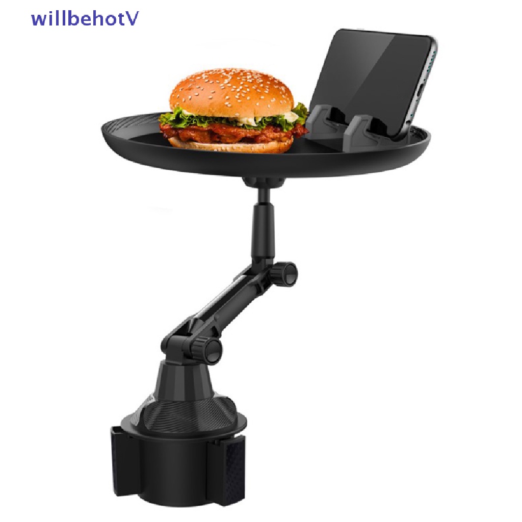 Giá Đỡ Cốc Nước Trên Xe Hơi Có Thể Điều Chỉnh Xoay 360 Độ° Bàn Thức Ăn Cánh Tay Xoay [Mới]