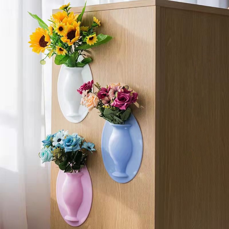 Lọ Hoa Silicone Treo Tường Trang Trí Nhà Cửa Có Thể Tháo Rời Tiện Lợi