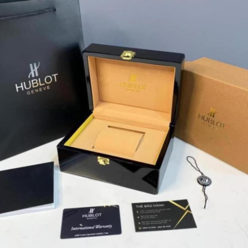 Hộp đồng hồ Hublot gỗ đi kèm tag sổ thẻ, hộp đựng đồng hồ quà tặng cao cấp - Shop6906