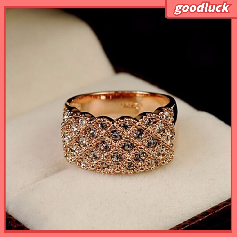 Nhẫn bằng hợp kim đính đá giả thời trang sang trọng cho nữ