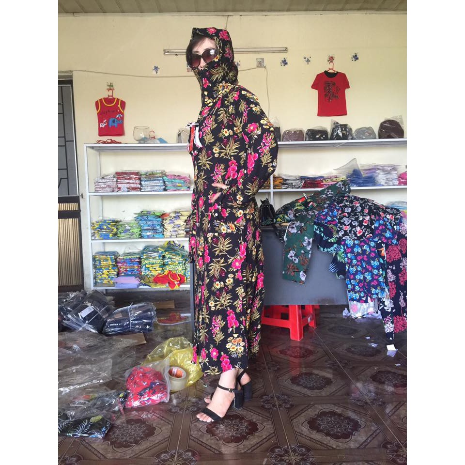 áo chống nắng toàn thân 2 lớp chất lanh cực mát (giao ngẫu nhiên) | BigBuy360 - bigbuy360.vn