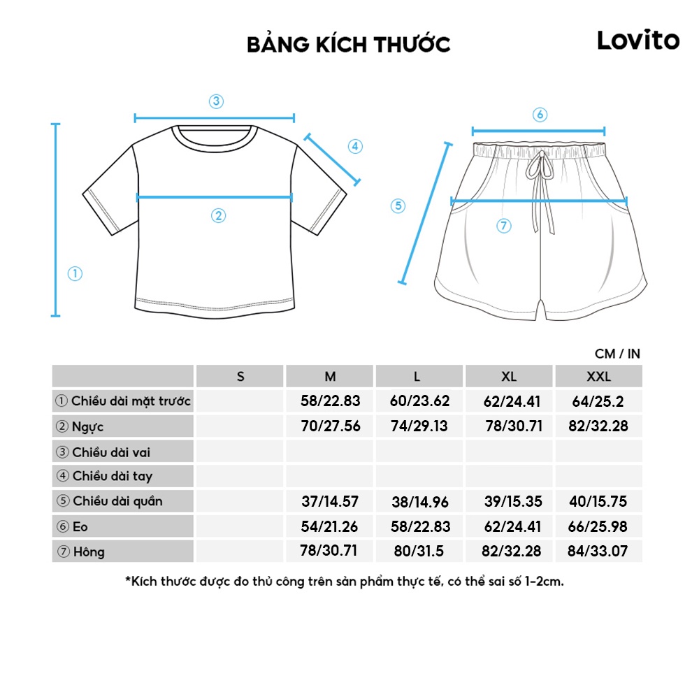 Bộ đồ ngủ Lovito phối nơ in họa tiết động vật ngọt ngào L02058 (màu nude/hồng) | BigBuy360 - bigbuy360.vn