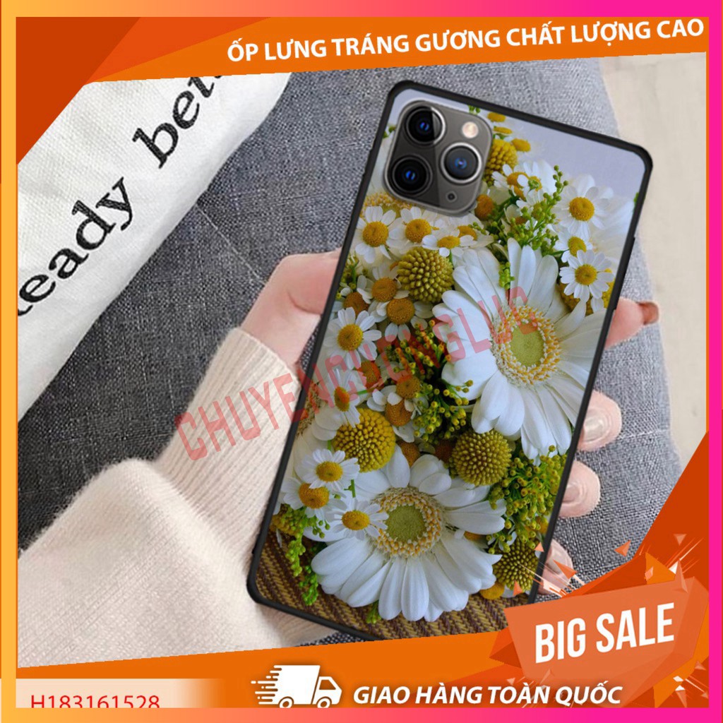 [HOT] - ỐP IPHONE, SAMSUNG TRÁNG GƯƠNG HOA CÚC MÀU TRẮNG