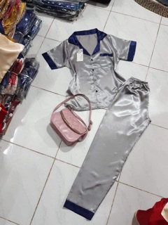 Đồ bộ pizama phi lụa mỏng mát mua nhiều giảm giá