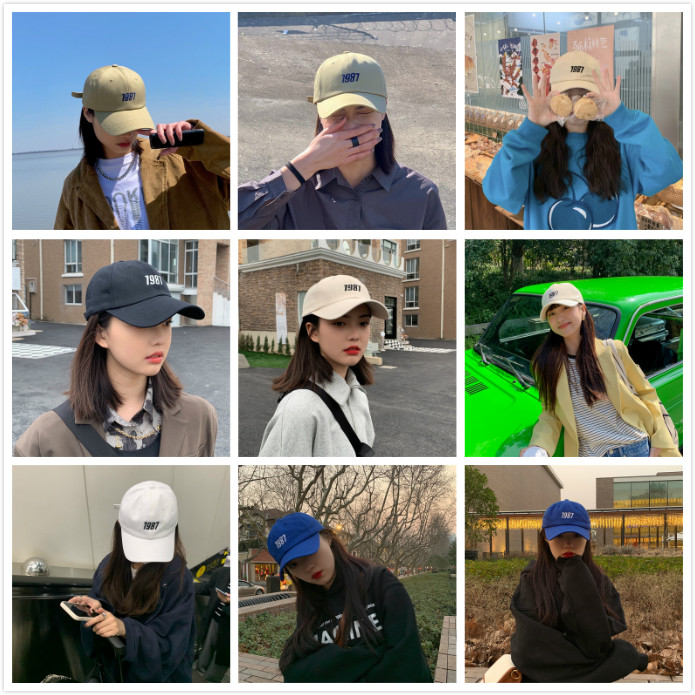 Mũ Lưỡi Trai Thêu Số 1987 Phong Cách Hàn Quốc Đơn Giản Thời Trang Cho Nam Và Nữ