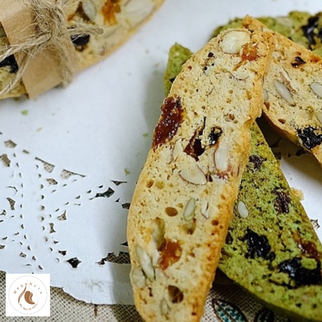 COMBO MIX CÁC LOẠI BÁNH ĂN KIÊNG BÁNH THUYỀN/THANH GẠO LỨT/RONG BIỂN KẸP HẠT/BISCOTTI- MIX BÁNH HẠT DINH DƯỠNG MEGANUTS