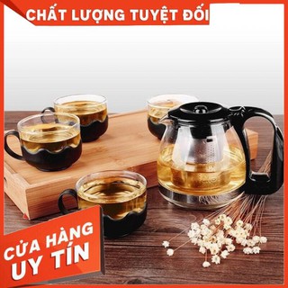 Bộ bình lọc trà thủy tinh