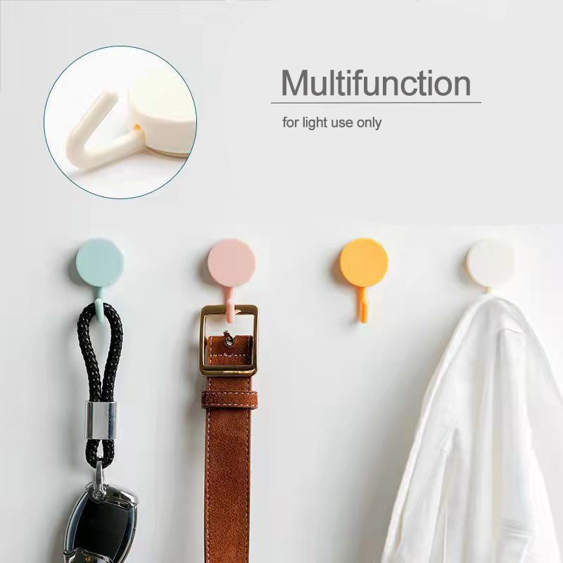5Pcs/Set Self Adhesive Sticky Hook,Small Wall Hooks Seamless Sticky Hooks Kitchen Bedroom Bathroom HSU