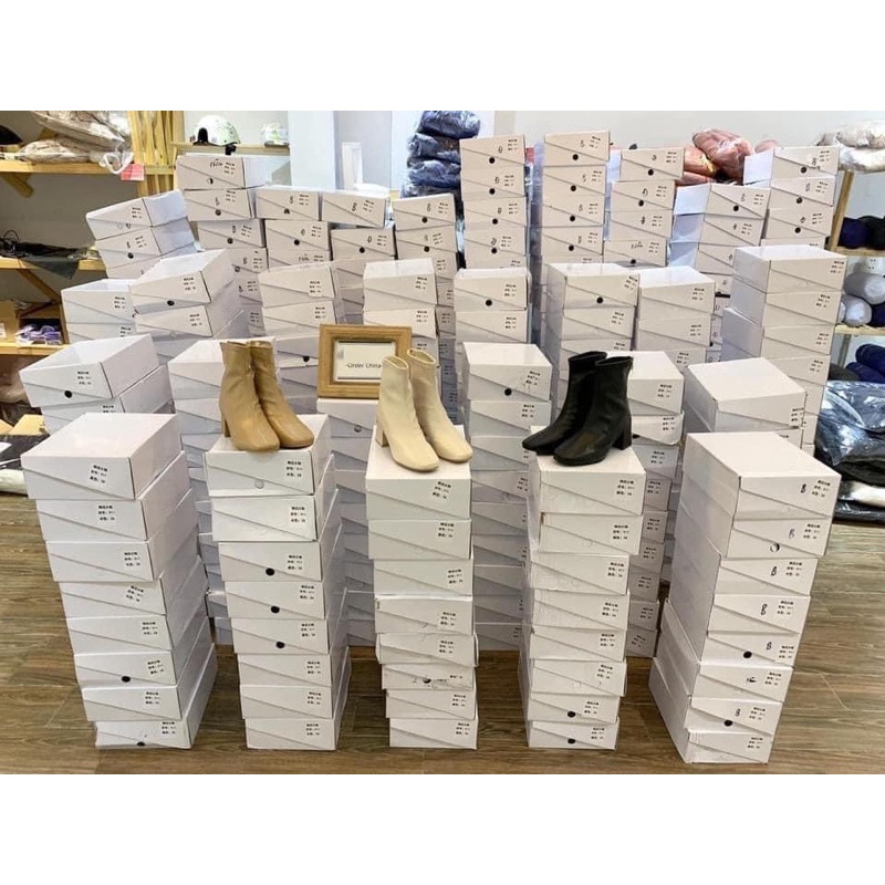 RẺ VÔ ĐỊCH Bốt da nhăn lót nỉ 6p mũi vuông, đường chỉ thẳng hàng loại 1 | BigBuy360 - bigbuy360.vn