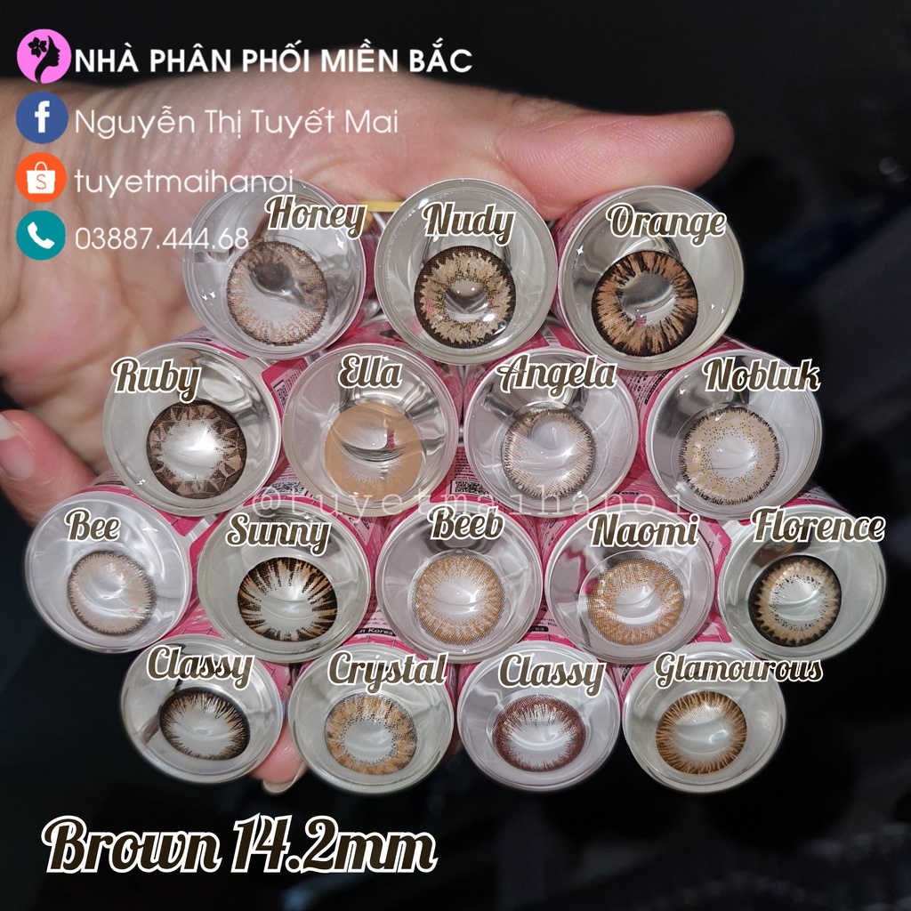 KÍNH ÁP TRÒNG Chính Hãng Vassen Sexy Me Hàn Quốc - Trọn bộ combo lens đầy đủ