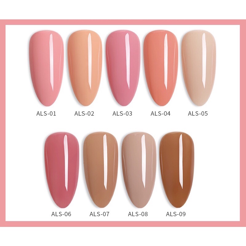set sơn gel nude As chính hãng 15ml - Mã ALS