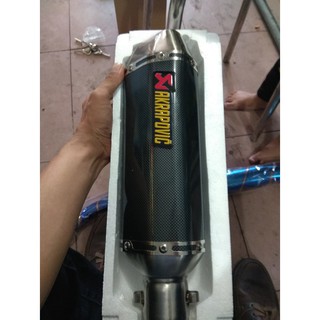 Pô akramovic lục giác carbon full cổ gắn các loại xe
