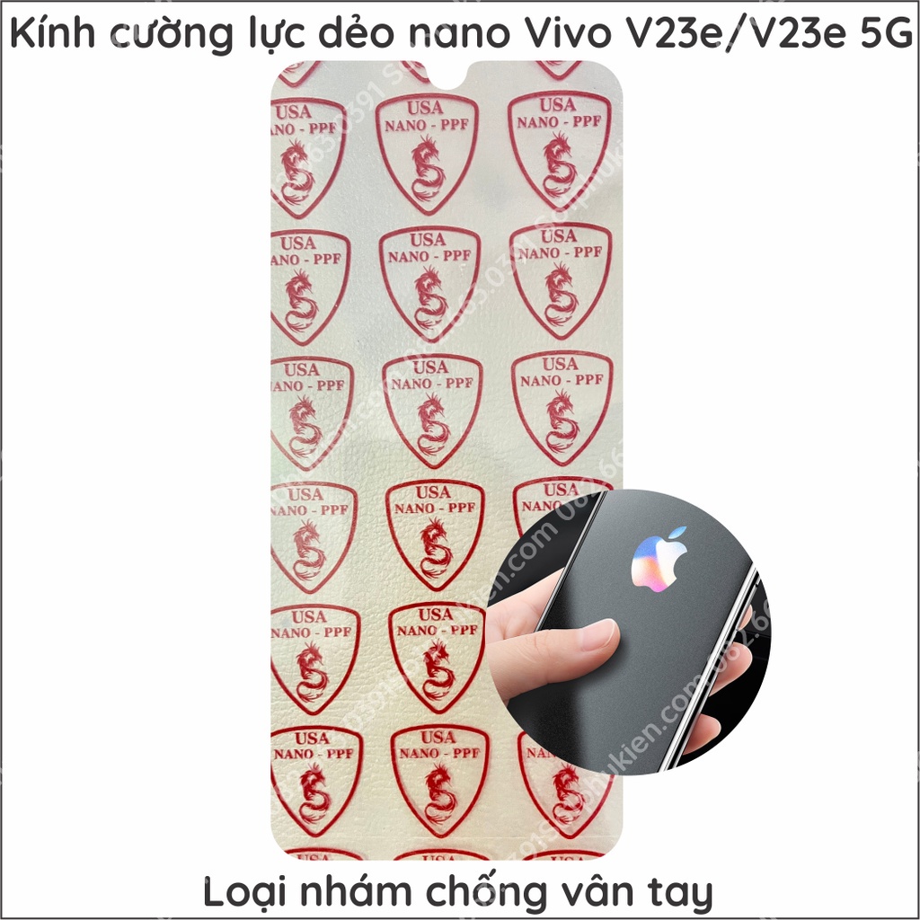 Dán cường lực Vivo v23e / v23 5g nano dẻo siêu bền