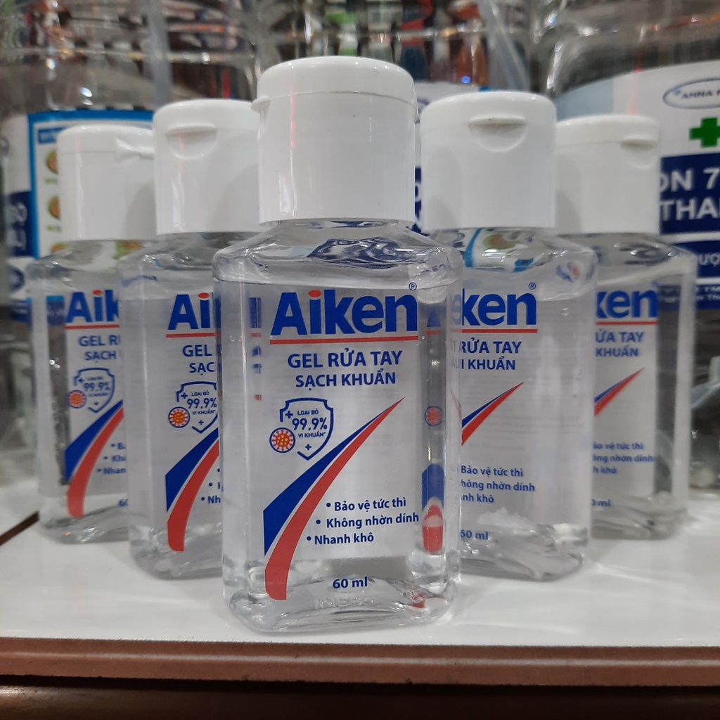 Gel rửa tay Sạch khuẩn Aiken 60ml/chai